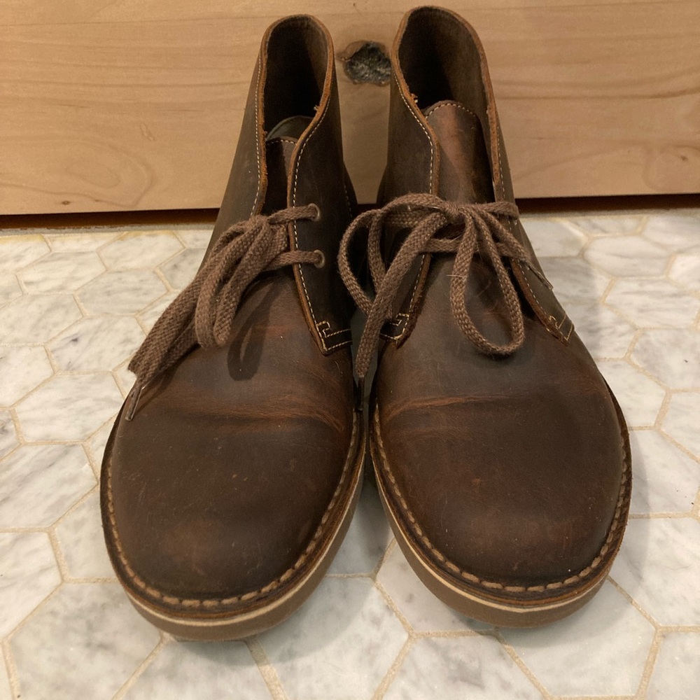 Mens Clark’s DESERT BOOT EVO BEESWAX LEATHER Size 8.5 M